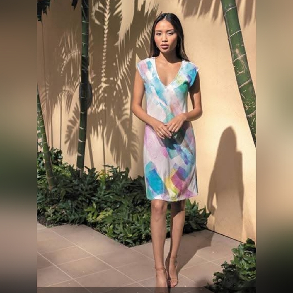 Jams World Multicolor Abstract Icepop Mini Dress Sz Small Spring Break Beach